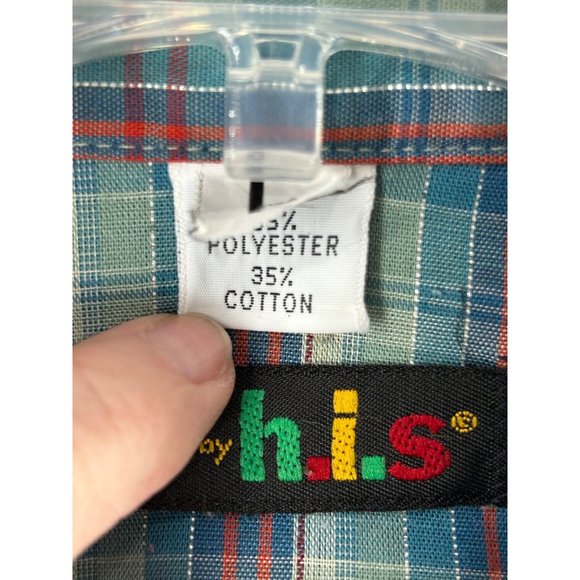 Brush popper large snap button shirt chic by his plaid - Picture 8 of 9